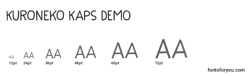 Размеры шрифта Kuroneko Kaps DEMO