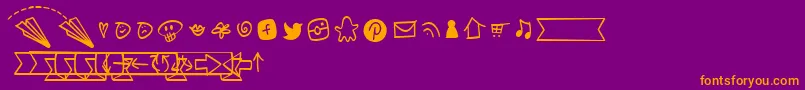 En savoir plus sur la police NotepaperAirplanesExtrasLight Police NotepaperAirplanesExtrasLight – polices orange sur fond violet