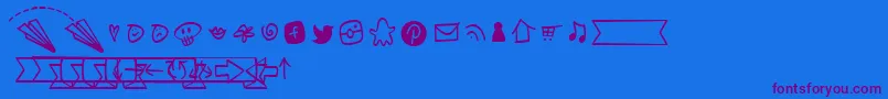 En savoir plus sur la police NotepaperAirplanesExtrasLight Police NotepaperAirplanesExtrasLight – polices violettes sur fond bleu
