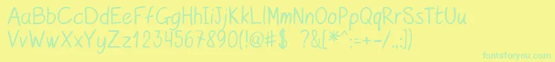 Więcej informacji o czcionce kurzetsType v1 4 Czcionka kurzetsType v1 4 – zielone czcionki na żółtym tle