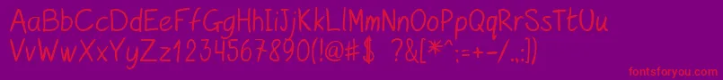 Шрифт kurzetsType v1 4 – красные шрифты на фиолетовом фоне