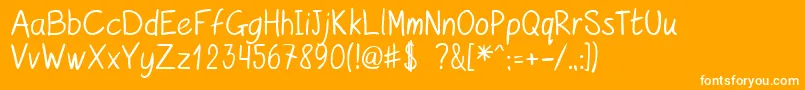 kurzetsType v1 4 Font – White Fonts on Orange Background