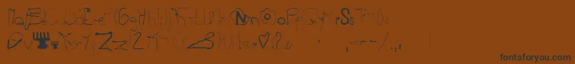 KURZRG   Font – Black Fonts on Brown Background