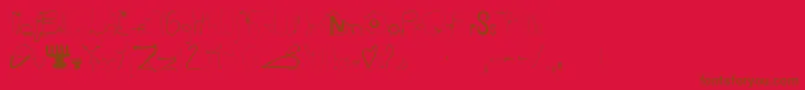 KURZRG   Font – Brown Fonts on Red Background