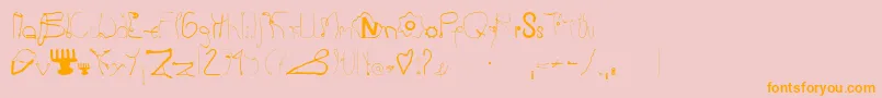 KURZRG   Font – Orange Fonts on Pink Background