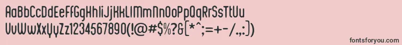 Шрифт Kustomtype  Integra Chic – чёрные шрифты на розовом фоне