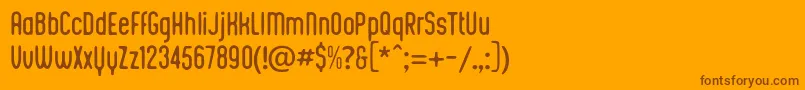 Kustomtype  Integra Chic Font – Brown Fonts on Orange Background