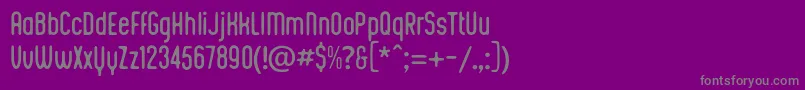 フォントKustomtype  Integra Chic – 紫の背景に灰色の文字