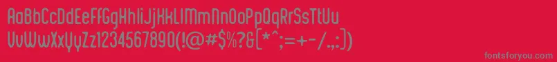 フォントKustomtype  Integra Chic – 赤い背景に灰色の文字