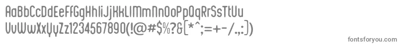 フォントKustomtype  Integra Chic – 白い背景に灰色の文字