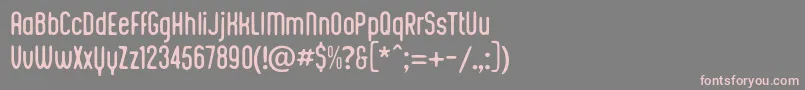 フォントKustomtype  Integra Chic – 灰色の背景にピンクのフォント