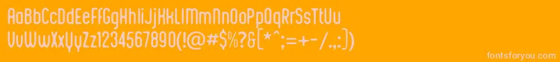 Kustomtype  Integra Chic Font – Pink Fonts on Orange Background