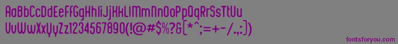 Шрифт Kustomtype  Integra Chic – фиолетовые шрифты на сером фоне