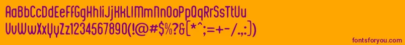 Kustomtype  Integra Chic Font – Purple Fonts on Orange Background