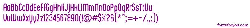 Kustomtype  Integra Chic-fontti – violetit fontit valkoisella taustalla