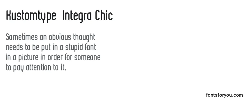 Kustomtype  Integra Chic-fontti