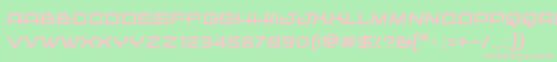 Kwajong italic Font – Pink Fonts on Green Background