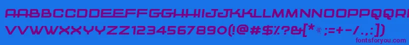 Kwajong italic Font – Purple Fonts on Blue Background