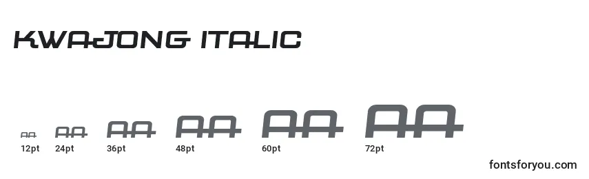 Kwajong italic Font Sizes