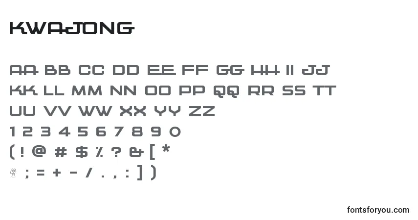 Schriftart Kwajong – Alphabet, Zahlen, spezielle Symbole