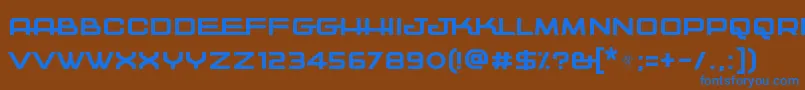 Kwajong Font – Blue Fonts on Brown Background