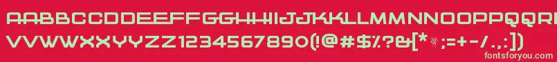 Kwajong Font – Green Fonts on Red Background