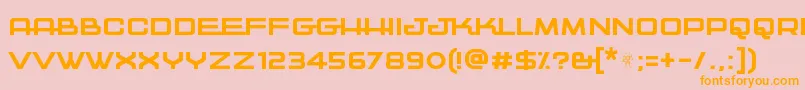 Kwajong Font – Orange Fonts on Pink Background