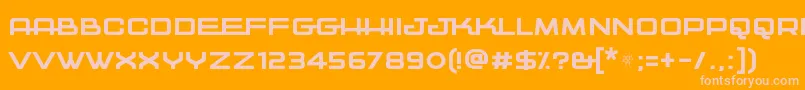 Kwajong Font – Pink Fonts on Orange Background