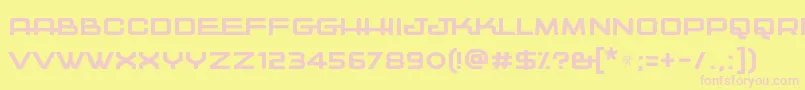 Kwajong Font – Pink Fonts on Yellow Background