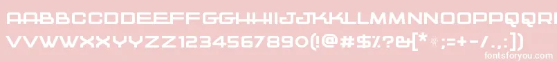 Kwajong-fontti – valkoiset fontit vaaleanpunaisella taustalla