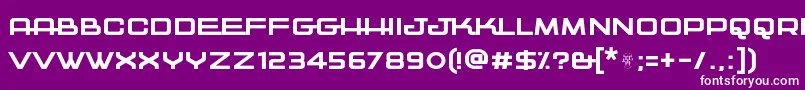 Kwajong-fontti – valkoiset fontit violetilla taustalla
