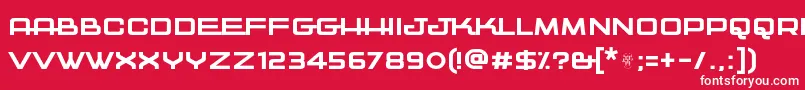 Kwajong-Schriftart – Weiße Schriften auf rotem Hintergrund