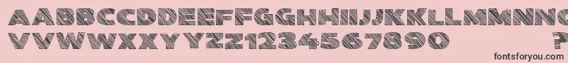 Kwixter Sketch D Font – Black Fonts on Pink Background