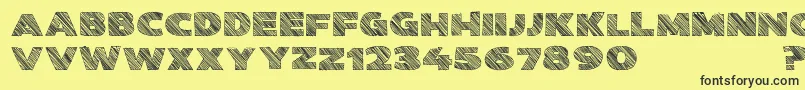 Kwixter Sketch D Font – Black Fonts on Yellow Background