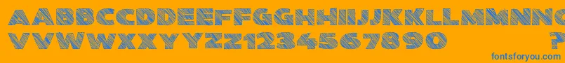 Kwixter Sketch D Font – Blue Fonts on Orange Background