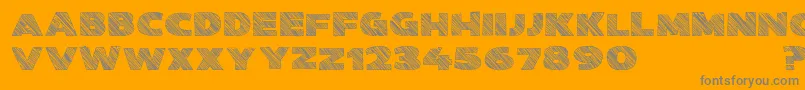 Kwixter Sketch D-Schriftart – Graue Schriften auf orangefarbenem Hintergrund