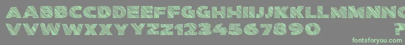 Kwixter Sketch D Font – Green Fonts on Gray Background