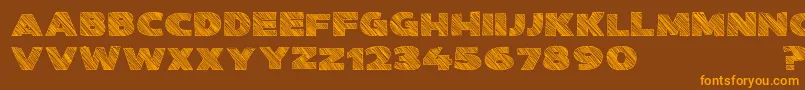 Kwixter Sketch D Font – Orange Fonts on Brown Background