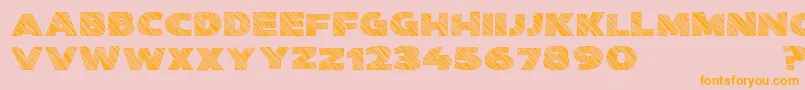 Kwixter Sketch D Font – Orange Fonts on Pink Background