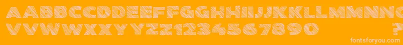 Kwixter Sketch D Font – Pink Fonts on Orange Background