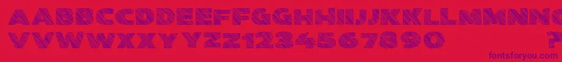 Kwixter Sketch D Font – Purple Fonts on Red Background