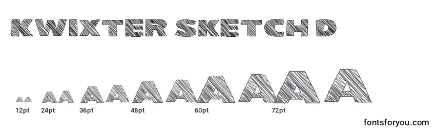 Kwixter Sketch D-fontin koot