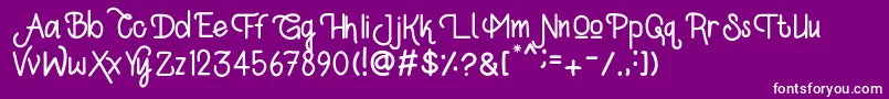 Kylie Jeslyn Font – White Fonts on Purple Background