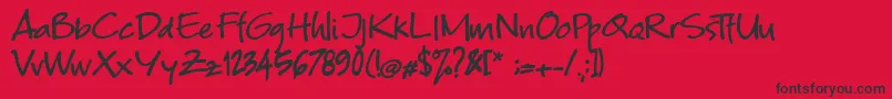 kyoto northern Font – Black Fonts on Red Background