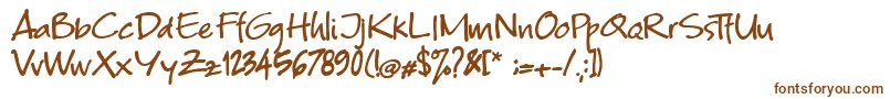 kyoto northern-fontti – ruskeat fontit valkoisella taustalla