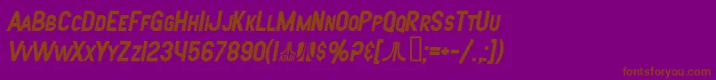 SfAtarianSystemBoldItalic Font – Brown Fonts on Purple Background