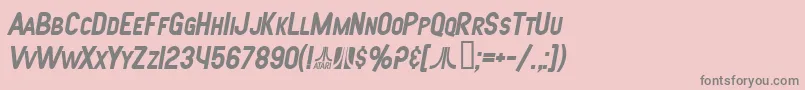 SfAtarianSystemBoldItalic Font – Gray Fonts on Pink Background