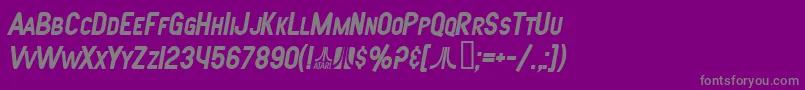 SfAtarianSystemBoldItalic-Schriftart – Graue Schriften auf violettem Hintergrund