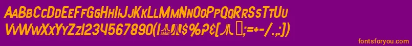 SfAtarianSystemBoldItalic Font – Orange Fonts on Purple Background