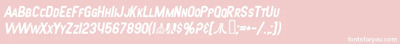 SfAtarianSystemBoldItalic Font – White Fonts on Pink Background